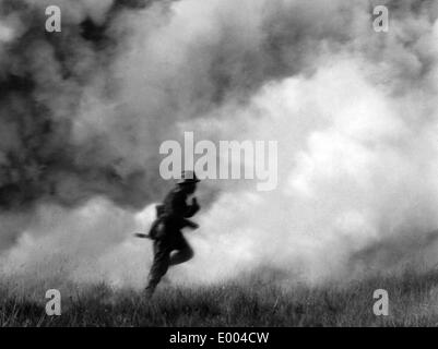 Attaque au gaz allemande pendant la bataille d'Ypres, 1914 Banque D'Images