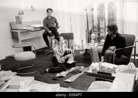 Karl Lagerfeld à son bureau de la Maison Chloé, 1972 Banque D'Images