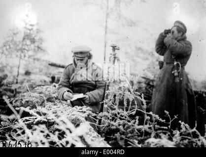 Poste d'observation russe dans la Première Guerre mondiale Banque D'Images