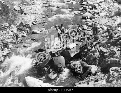 Soldats allemands dans les montagnes macédoniennes, 1917 Banque D'Images