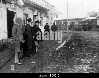 Poste de garde principal allemande en Serbie, 1915 Banque D'Images