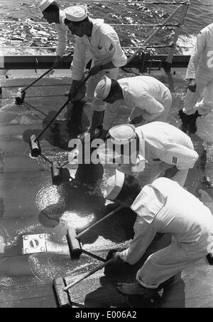 Des marins de la Marine américaine, 1957 Banque D'Images