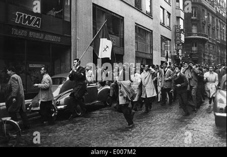 Manifestation gaulliste, 1958 Banque D'Images