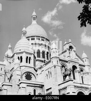 La basilique du Sacré-Coeur à Paris, 1960 Banque D'Images