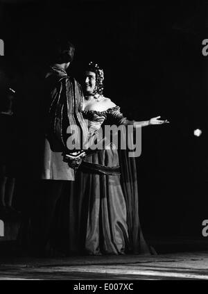 "Jedermann" mise en scène à l'Freilichtbuehne Augsbourg (Théâtre en plein air) Banque D'Images