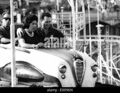 Le parc d'attractions du Tibidabo, 1964 Banque D'Images