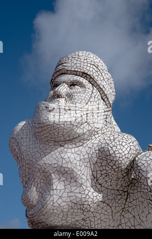 CARDIFF UK MARS 2014 - Vue de l'Antarctique Scott Memorial Cardiff Bay Banque D'Images