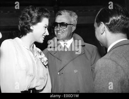 Vittorio de Sica et Silvana Mangano, 1954 Banque D'Images