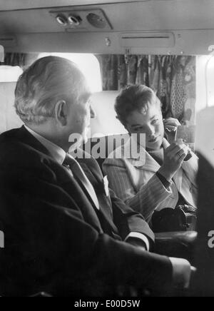 Romy Schneider et Hans Herbert Blatzheim Banque D'Images