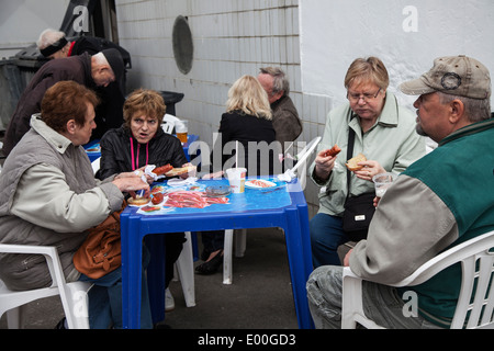 Les communistes tchèques célèbrent le 1er mai, le parti communiste, maison de vacances au centre de Prague Vystaviste Banque D'Images