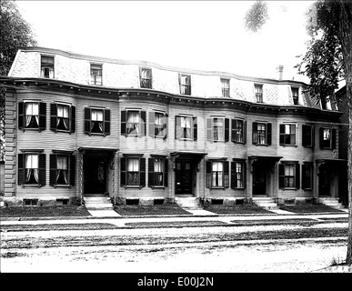 Maisons en rangée Bloc Barker Keene au New Hampshire Banque D'Images