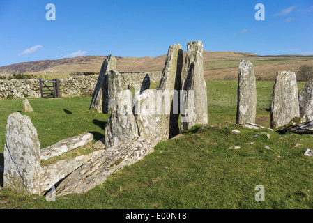Cairns à Creetown Cairnholy chambré en Ecosse. Banque D'Images