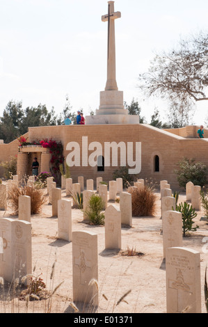 Cimetière militaire des alliés à El-Alamein, Egypte Banque D'Images