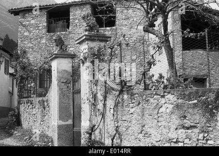 Avec les Lions Gate à Menaggio, sur le lac de Côme, Italie, 1990 Banque D'Images