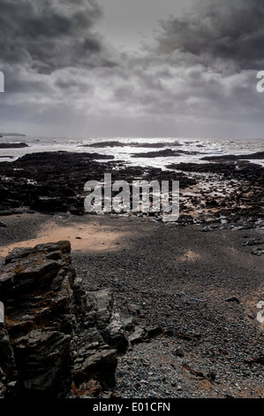 Plage de Porth an près de Trearddur Bay Anglesey au nord du Pays de Galles Banque D'Images