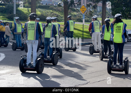 Segway (deux-roues, l'auto-équilibrage machine transport) tour, Fisherman's Wharf, San Francisco, California, United States Banque D'Images