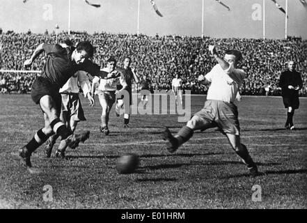 Match de football entre l'Allemagne et la Pologne, 1938 Banque D'Images