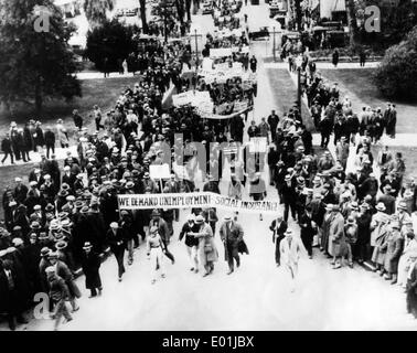 Crise économique : chômeurs manifestants en Californie, 1931 Banque D'Images