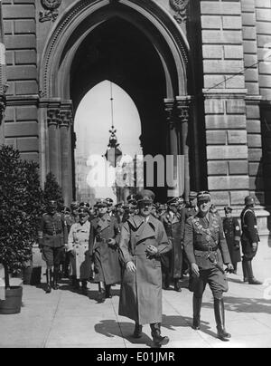 Adolf Hitler et Hermann Neubacher à Vienne, 1938 Banque D'Images