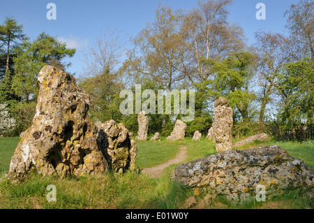 Une partie des rois hommes cercle de pierres néolithiques, Rollright Stones Banque D'Images