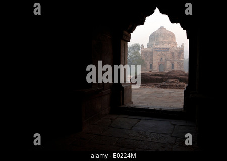 Le Sheesh Gumbad, Jardins Lodhi, New Delhi, Inde, Banque D'Images