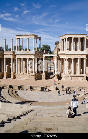 Théâtre romain, Merida, Badajoz, Estrémadure, Espagne, Europe Banque D'Images