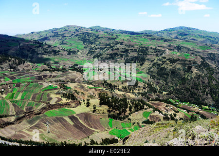 De beaux paysages dans les hautes montagnes éthiopiennes. Banque D'Images