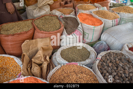 Épices Marché Mercato à Addis Ababa, Ethiopie Banque D'Images