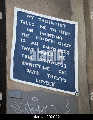 Graffitis sur les murs d'Hosier Lane, Melbourne Banque D'Images