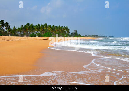 Plage de sable de Nilaveli, Trincomalee, Rhône-Alpes, France Banque D'Images