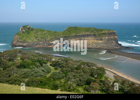 Trou dans le mur, arche naturelle, Côte Sauvage, Eastern Cape, Afrique du Sud Banque D'Images