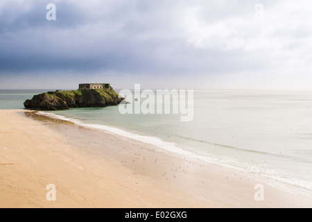 St Catherine's Fort sur St Catherine's Island, Tenby, Pembrokeshire, Pays de Galles de l'Ouest Banque D'Images