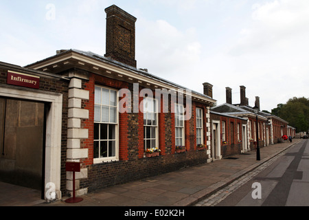 L'entrée de l'infirmerie au Royal Hospital Chelsea à Londres, Royaume-Uni. Banque D'Images