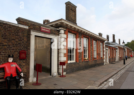 L'entrée de l'infirmerie au Royal Hospital Chelsea à Londres, Royaume-Uni. Banque D'Images