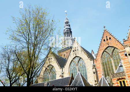 Oude Kerk (vieille église), Amsterdam, Pays-Bas Banque D'Images