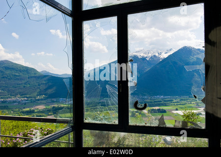 La Suisse, le Canton du Tessin, Medoscio, ancien sanatorium Banque D'Images