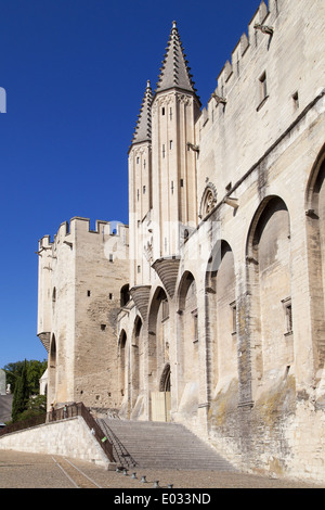 Palais des Papes d'Avignon, France. Banque D'Images