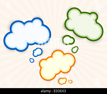 Jeu de bulles colorées. Abstract illustration Banque D'Images