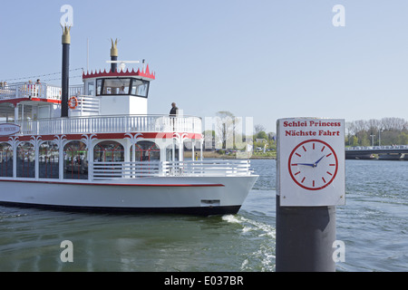 Le nouveau 'Princess' chlei paddlesteamer, Kappeln Schlei Fjord de la mer Baltique, Schleswig-Holstein, Allemagne Banque D'Images