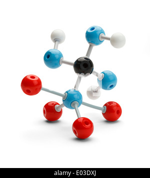 La structure de la molécule isolée sur un fond blanc. Banque D'Images