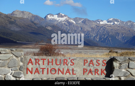 Arthur's Pass National Park dans les Alpes du sud de la Nouvelle-Zélande. Banque D'Images