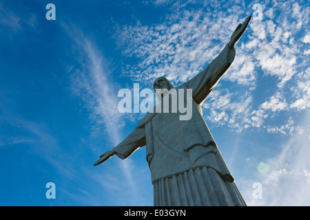 Statue du Christ Rédempteur sur Corcovado, Rio de Janeiro, Brésil Banque D'Images