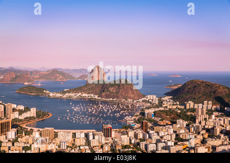 Coucher de soleil sur Rio de Janeiro, Brésil Banque D'Images