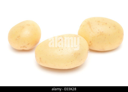 Pommes de terre nouvelles isolated on white Banque D'Images