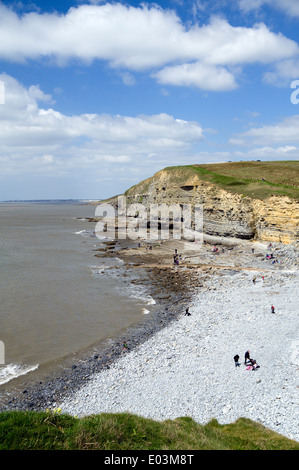 Dunraven Bay, Southerndown, côte du Glamorgan, Vale of Glamorgan, Pays de Galles, Royaume-Uni. Banque D'Images