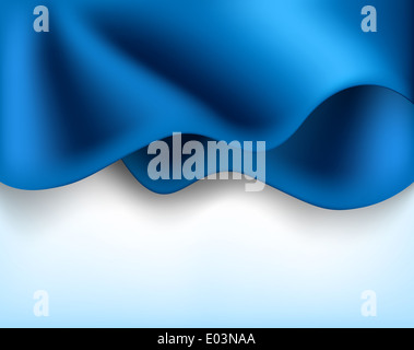 Résumé fond ondulé bleu. Illustration lumineuse Banque D'Images