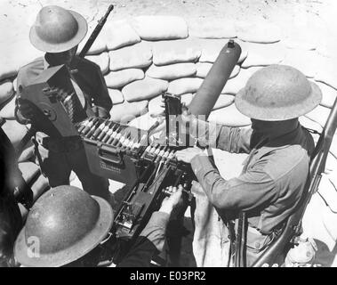 US Army équipe anti aircraft gun circa 1941 Banque D'Images