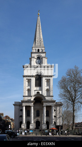 Christ Church Anglican Londres Spitalfields 1729 conçu par Nicholas Hawksmoor. Une loi du Parlement de l'Eglise 1710 Commissaires Banque D'Images