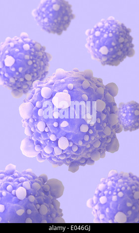 Microscipic Raison de cellules du cancer du pancréas. Banque D'Images
