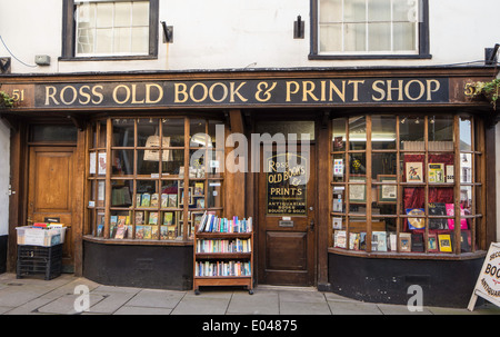 Une petite boutique de livres en Ross on Wye, Herefordshire, Angleterre, RU Banque D'Images